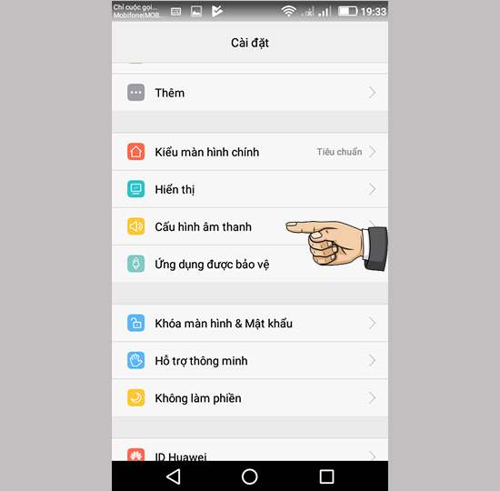 Chọn Cấu hình âm thanh